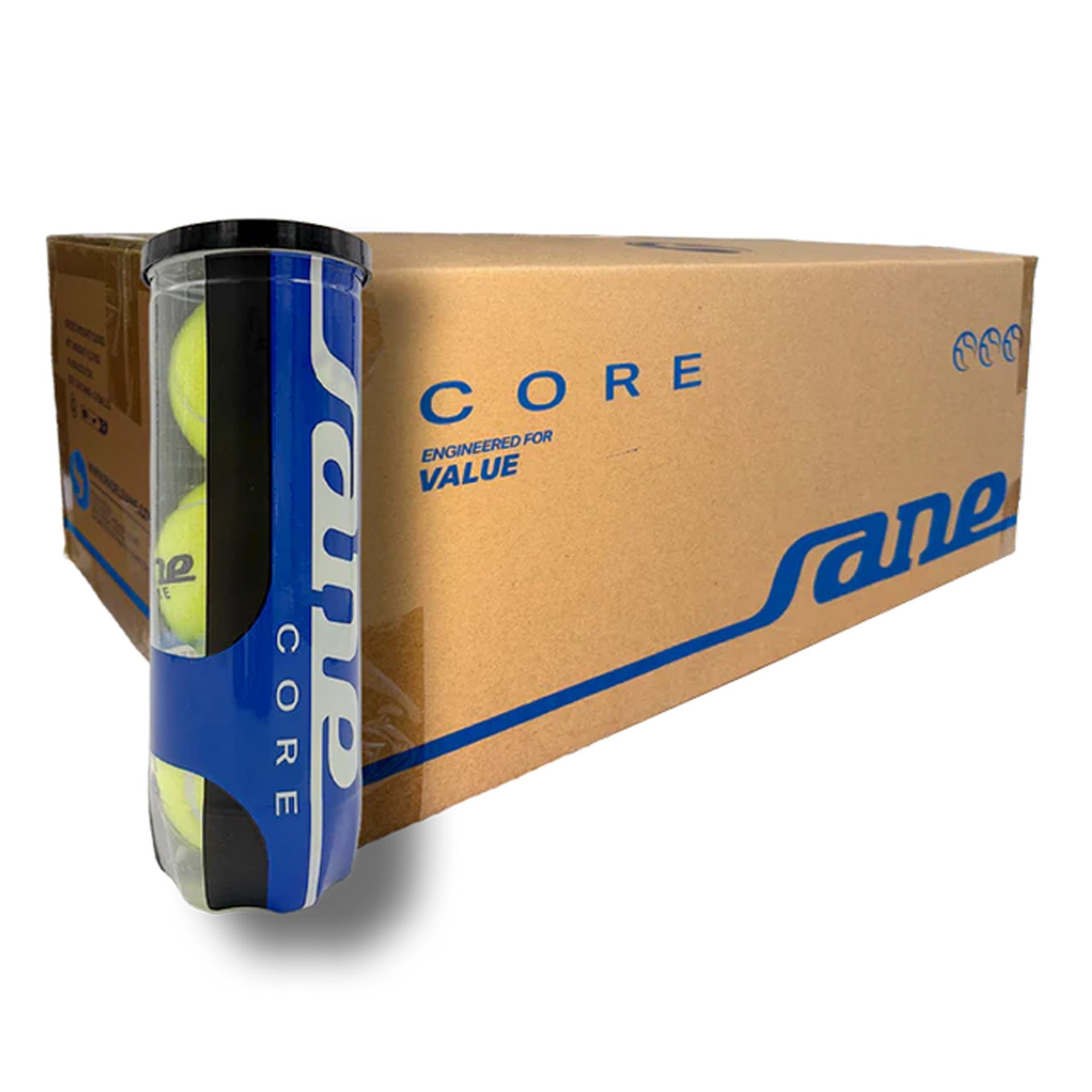 CAJÓN DE 24 BOTES 3 PELOTAS DE PÁDEL SANE CORE