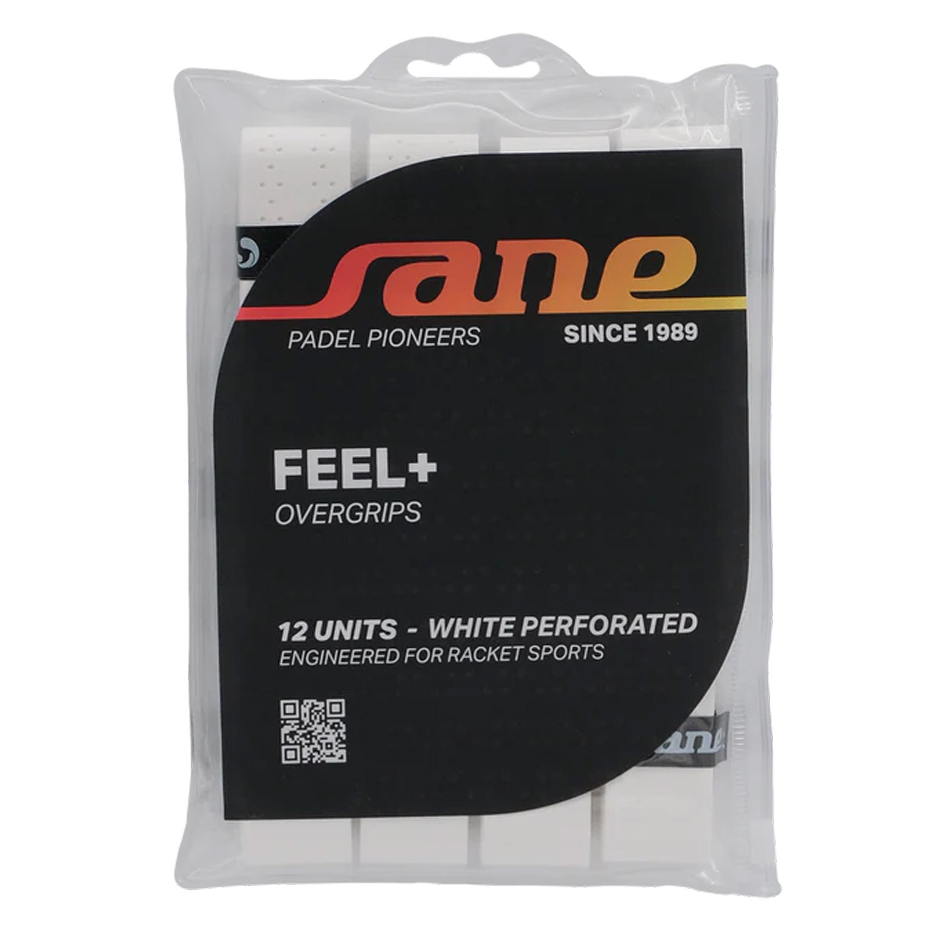 BLISTER DE 12 OVERGRIPS SANE PERFORADOS BLANCOS