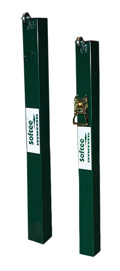 JUEGO DE 2 POSTES DE PÁDEL FIJOS CUADRADOS 80X80MM