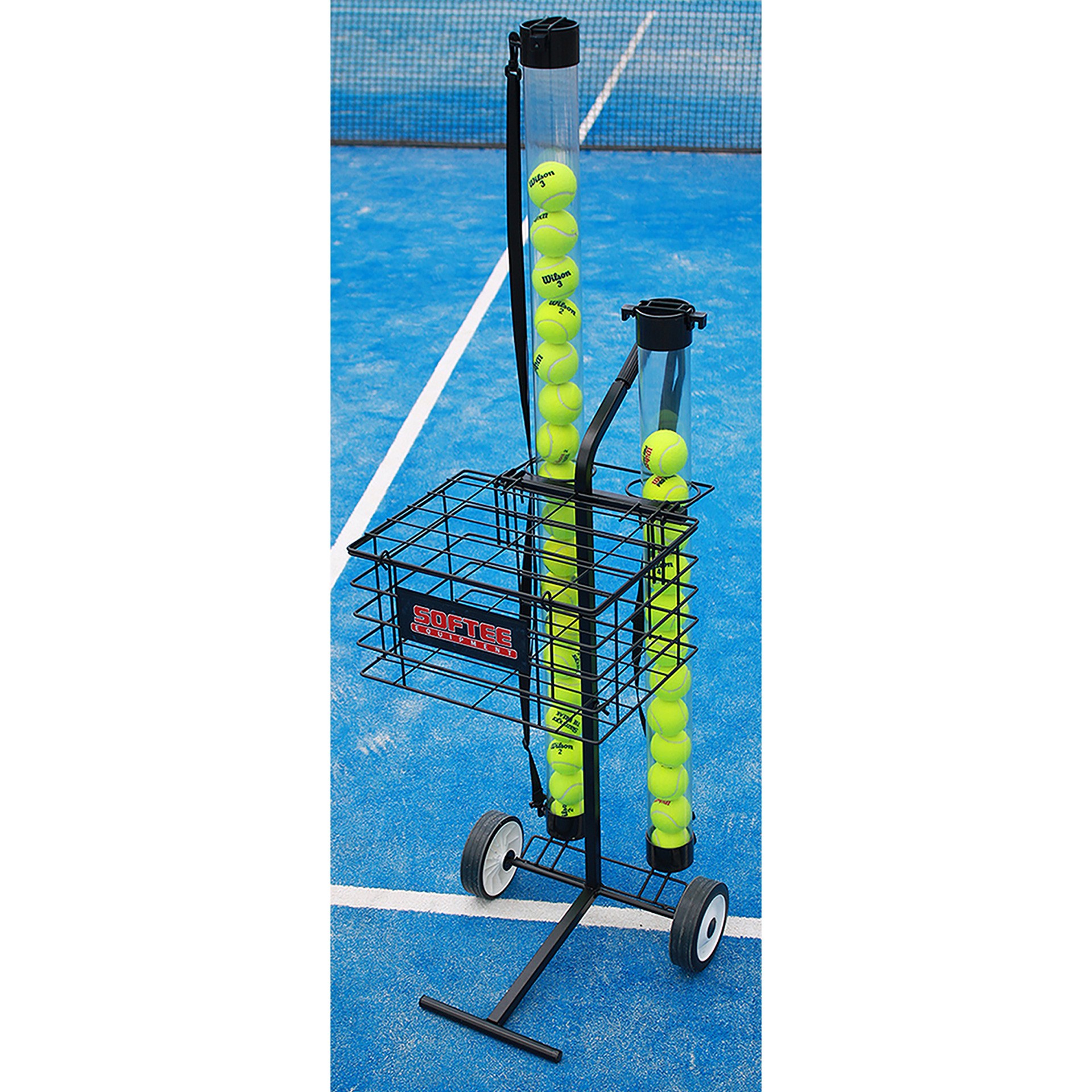CARRO PORTAPELOTAS TENIS/PÁDEL 80 PELOTAS SOFTEE